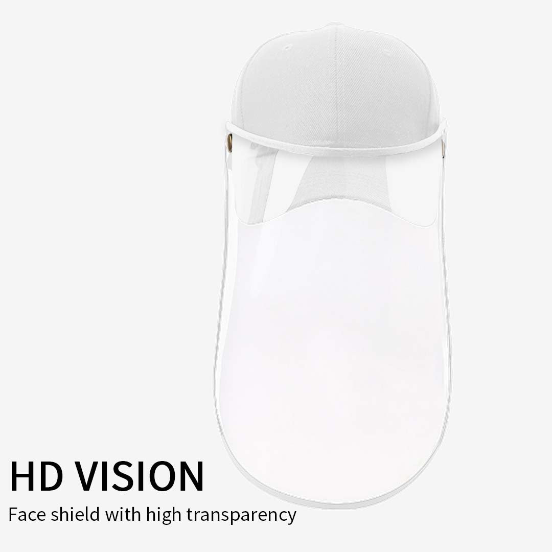 NNEAGS Outdoor Protection Hat Anti-Fog Pollution Dust Protective Cap Full Face HD Shield Cover Adult White