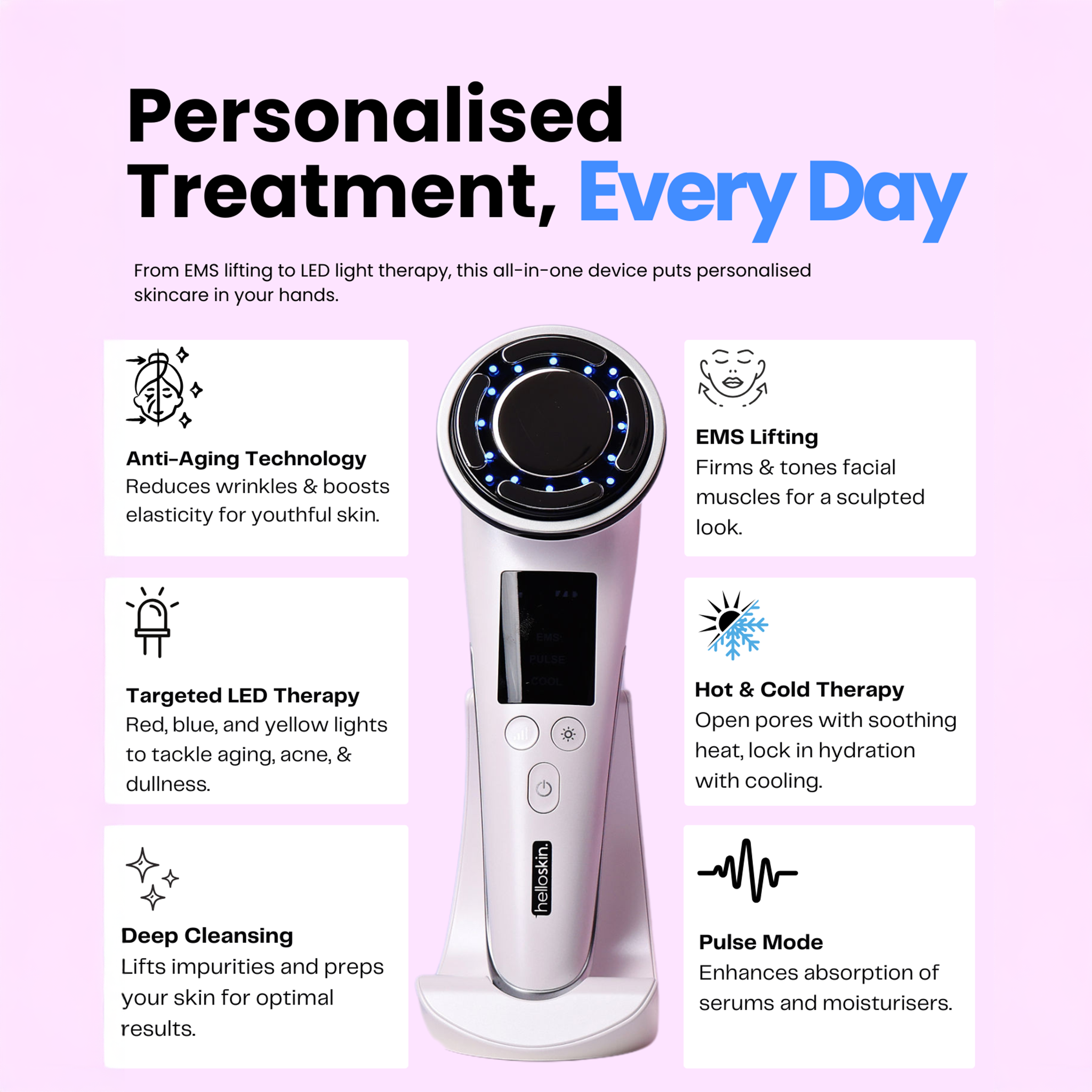 hot/cold led light therapy handset v3